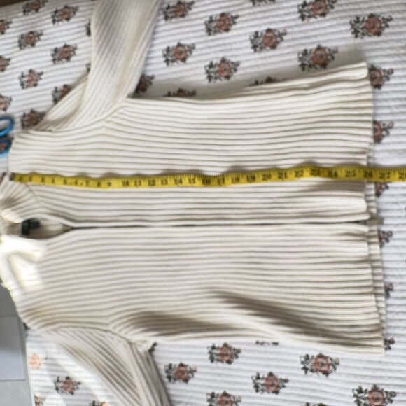 VTG Lauren Ralph Lauren Vintage Ribbed 100% Cotton Sweater Ivory Hong Kong XL - Picture 10 of 11